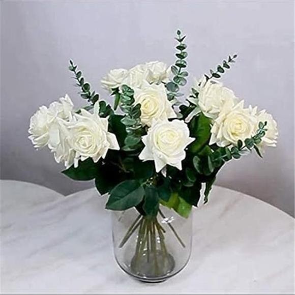 5 Pcs Real Touch Leaf Artificial Eucalyptus Stem Faux Eucalyptuses Wedding - Picture 5 of 6